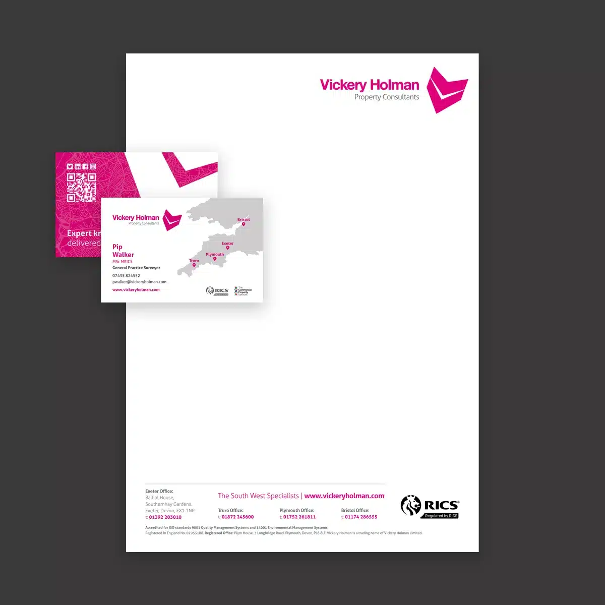 Vickery Holman Stationery Design