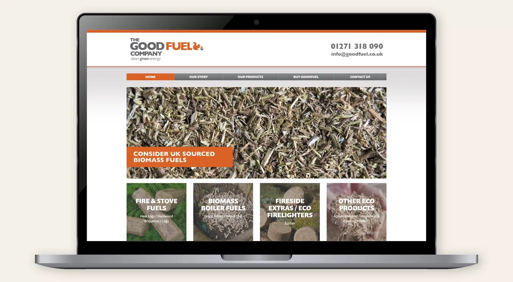 Good Fuel Company Website Before Redesign Good Fuel Company Website Before Redesign